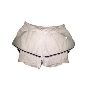 NWOT Womens Gymshark Tan Speed 2 In 1 Short Size Small